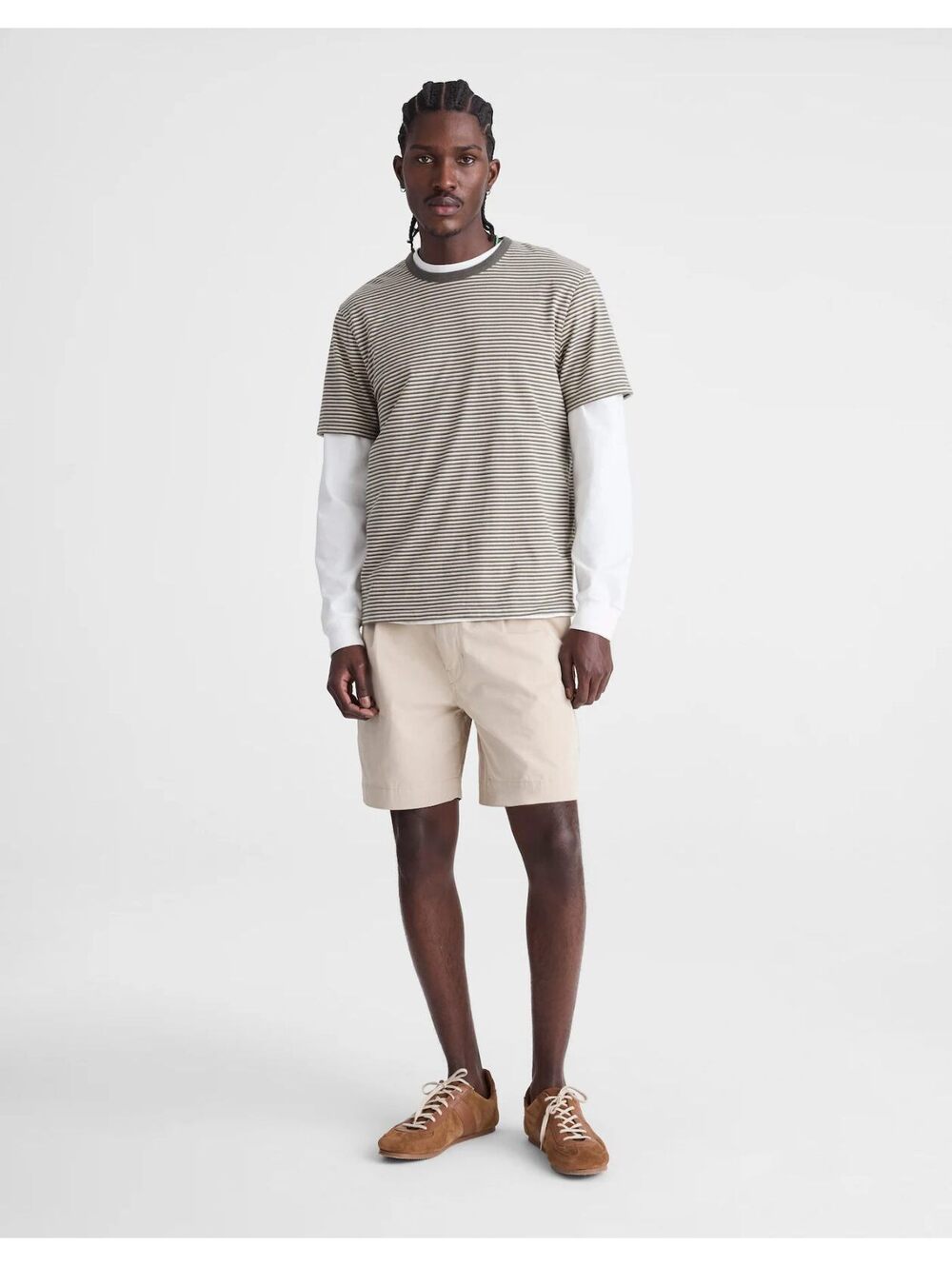 NWT Madewell Pleated Chino Shorts in Uniform Twill 32